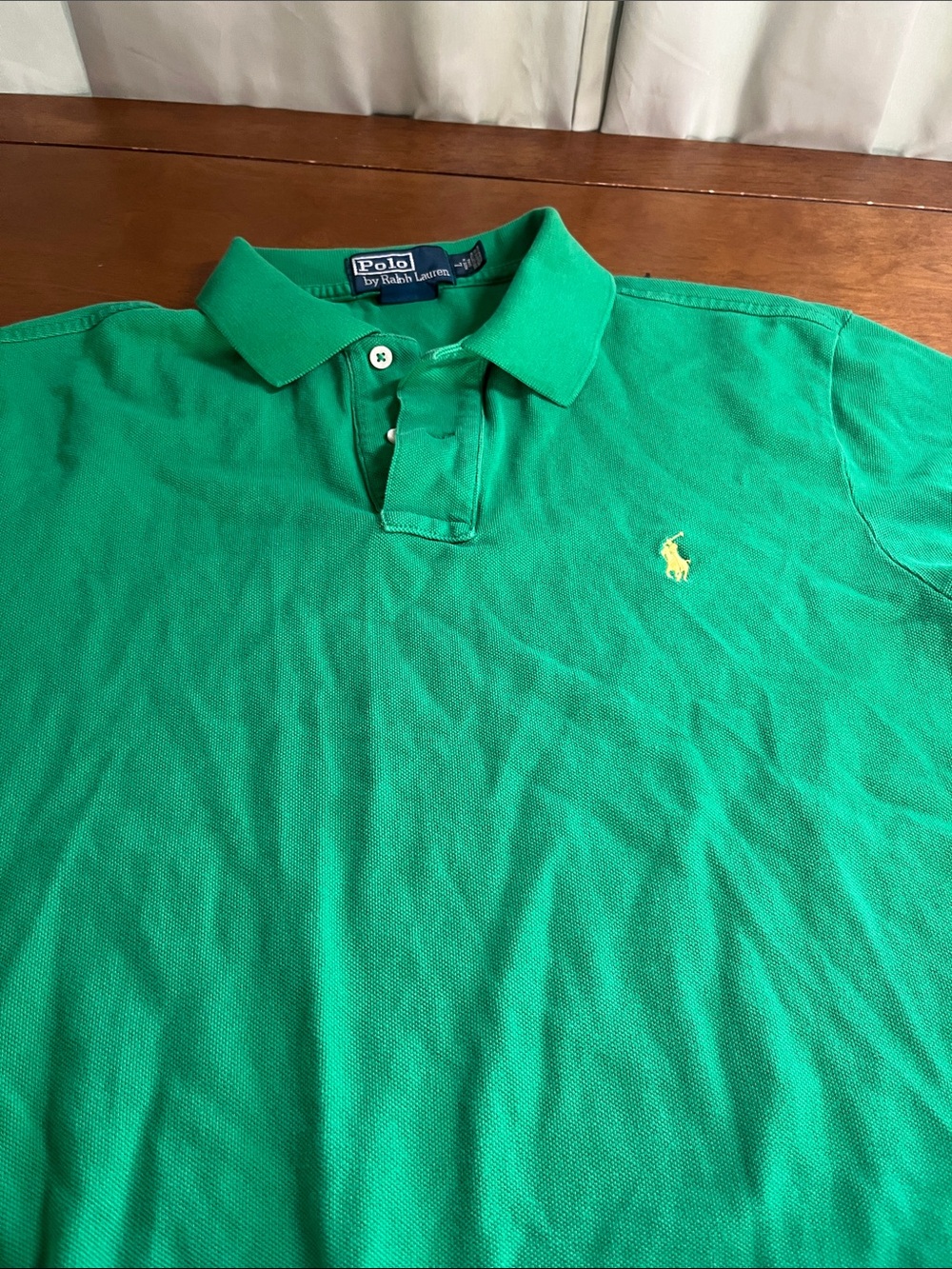 Polo by Ralph Lauren Men’s Green Polo with Yellow Pony